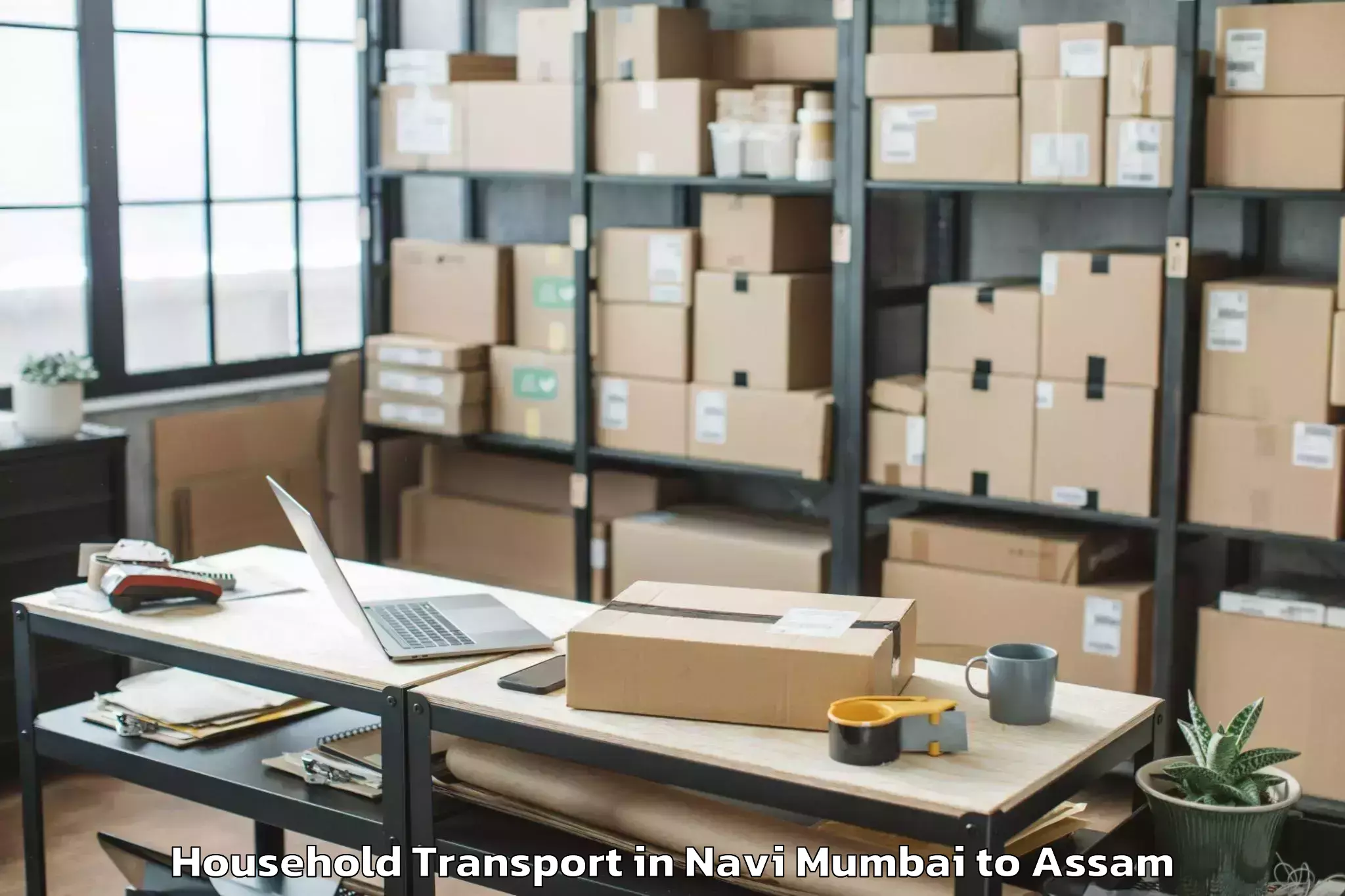 Comprehensive Navi Mumbai to Laharighat Household Transport